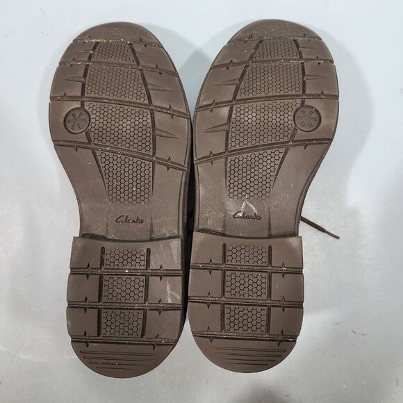 Clarks Stratton Way Brown Leather Oxfords Mens Shoes Size 8M - Picture 9 of 11